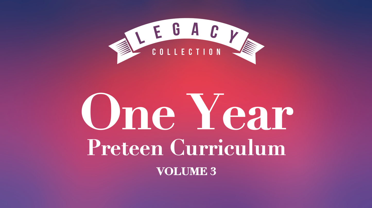 One Year Preteen Curriculum, Vol 3